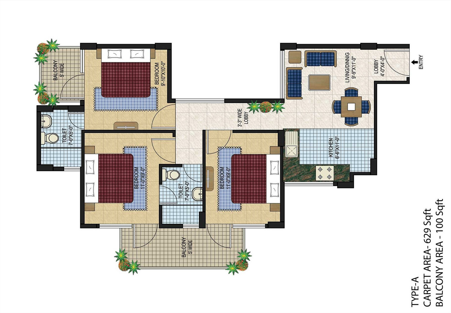 3BHK